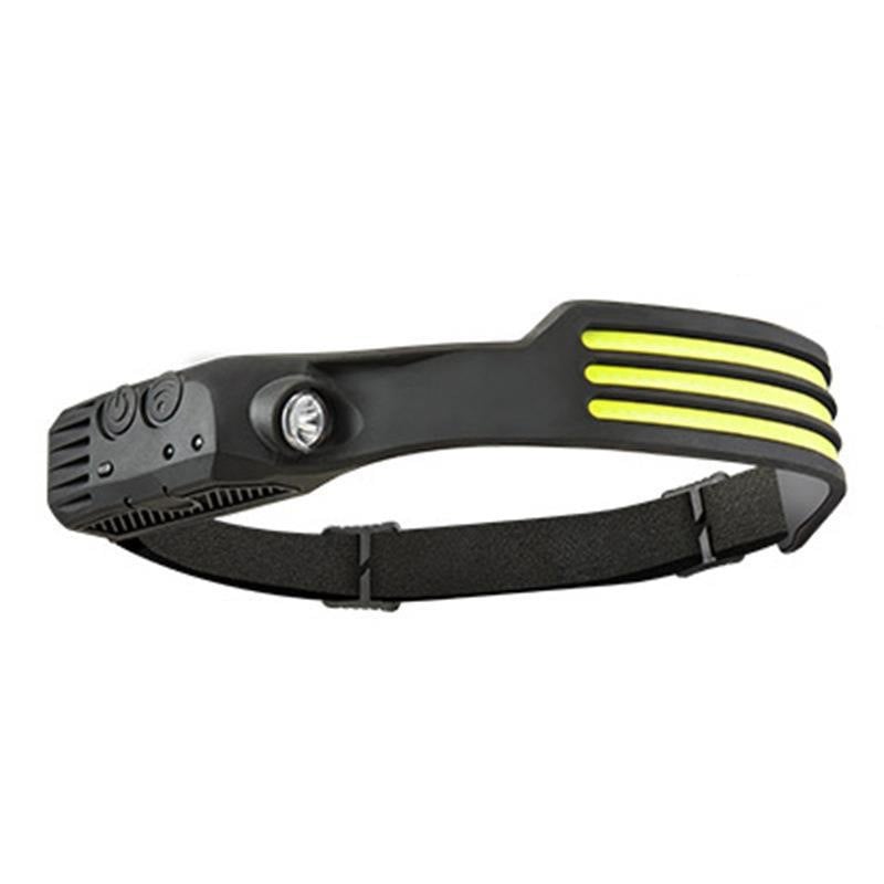 Mini COB LED Headlamp Waved Sensor Rechargeable Flashlight Headlight