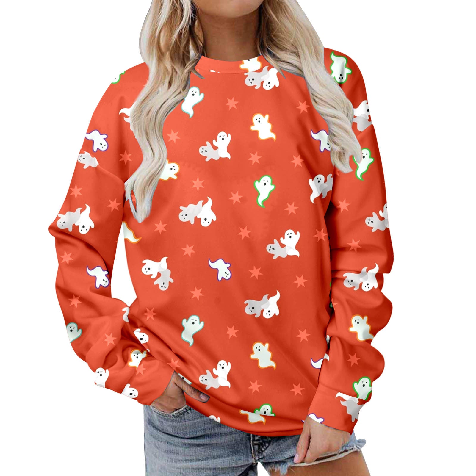 2022 autumn and winter new Paris tide brand letter jacquard pullover outerwear 3D heat transfer round neck sweater