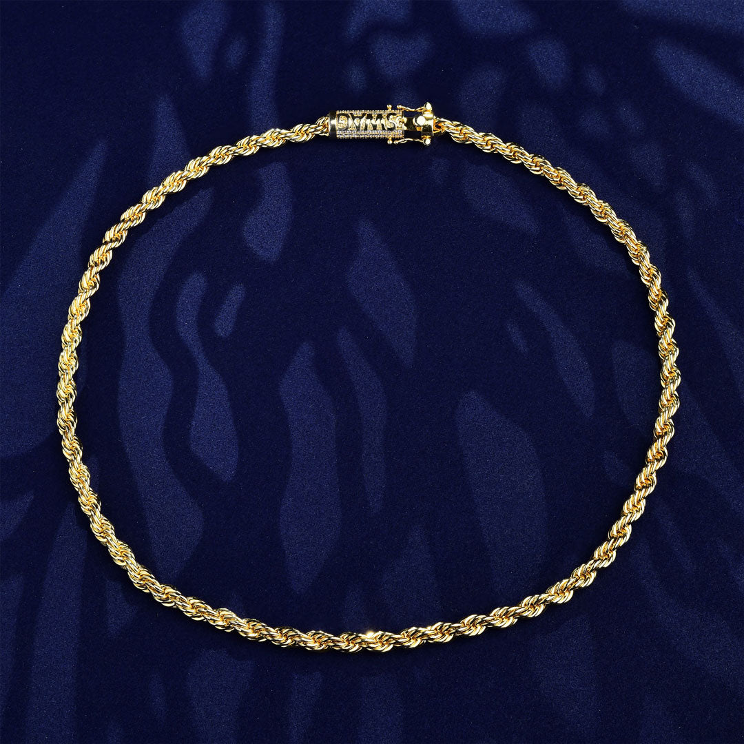 6MM ROPE CHAIN WITH MOISSANITE CLASP