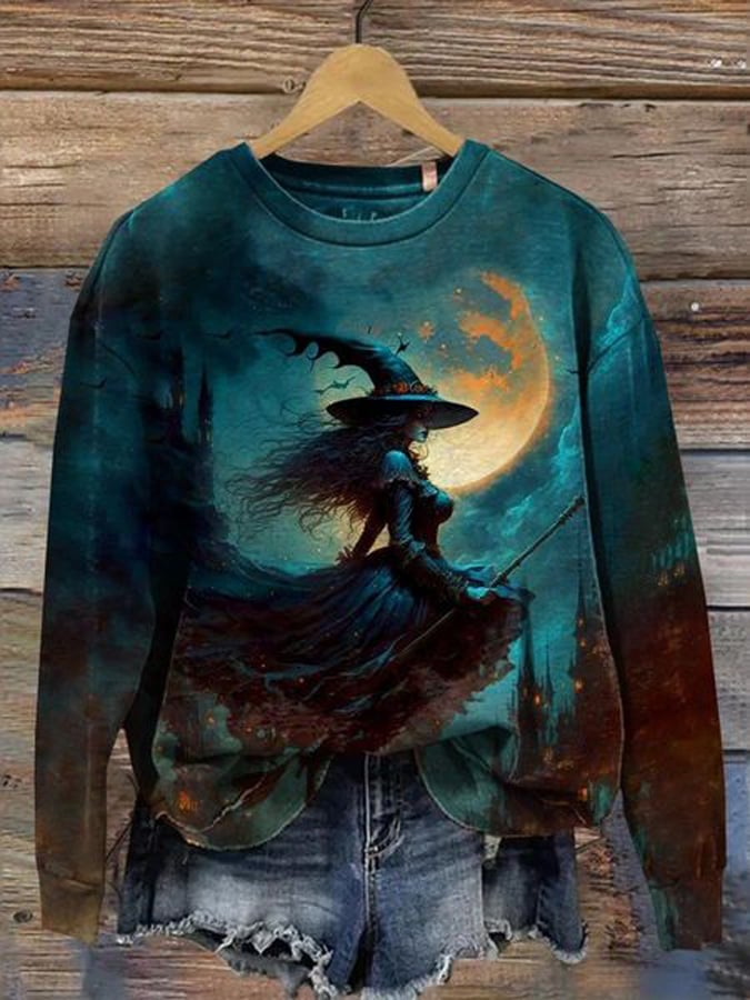Women's Casual Print Long Sleeve Sweatshirt