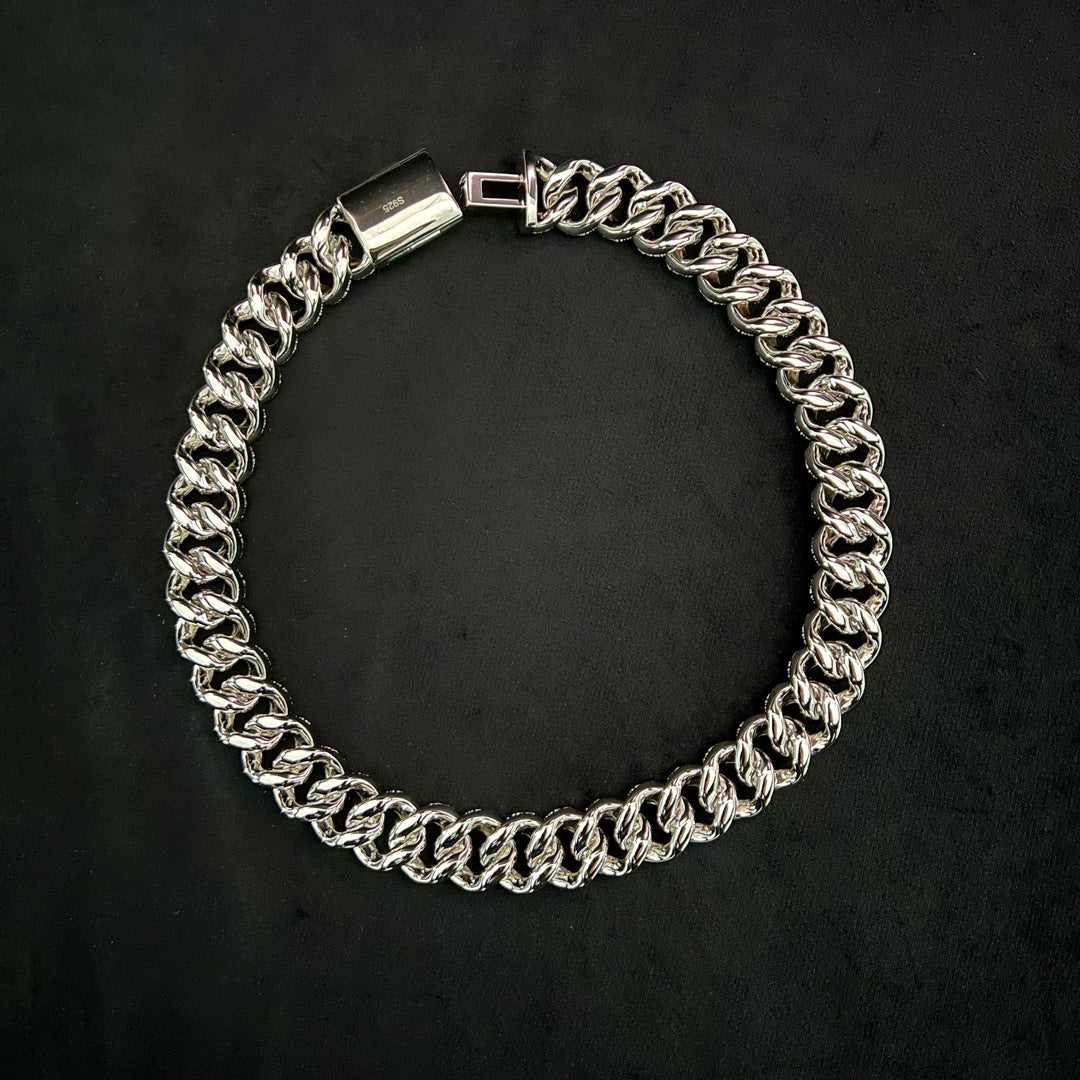 22MM S925 MOISSANITE PRONG CUBAN CHAIN & BRACELET