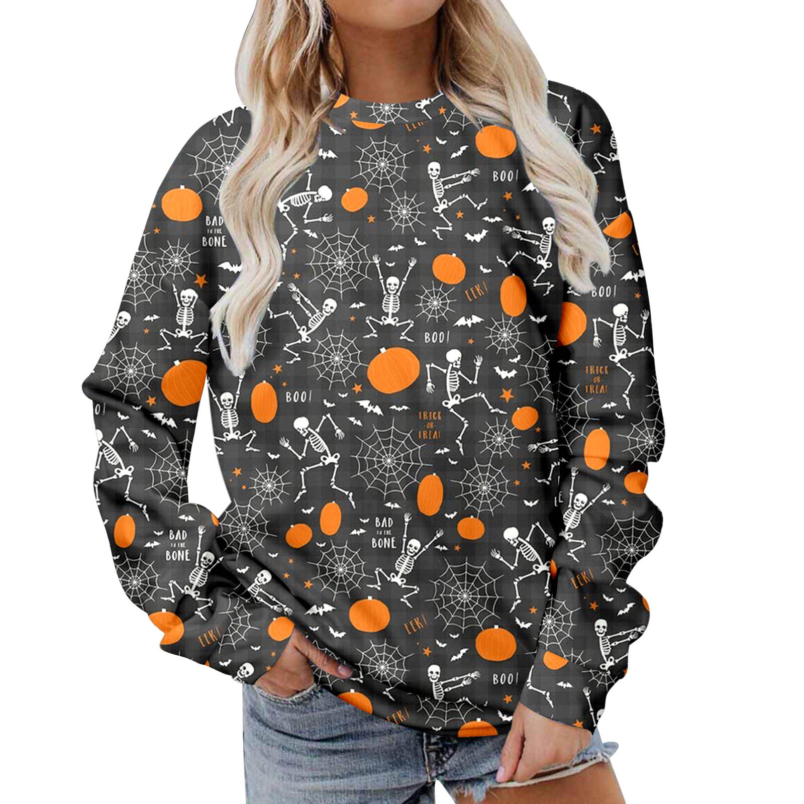 2022 autumn and winter new Paris tide brand letter jacquard pullover outerwear 3D heat transfer round neck sweater