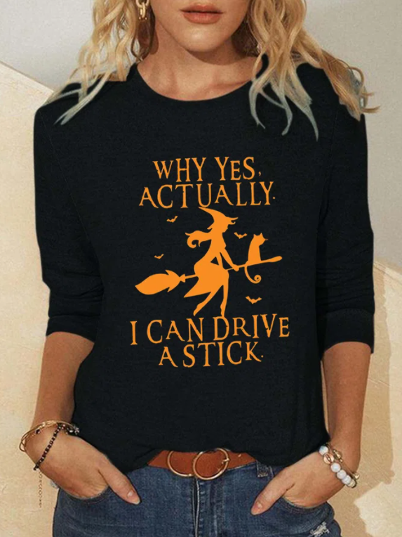 Regular Fit Simple Halloween Tops