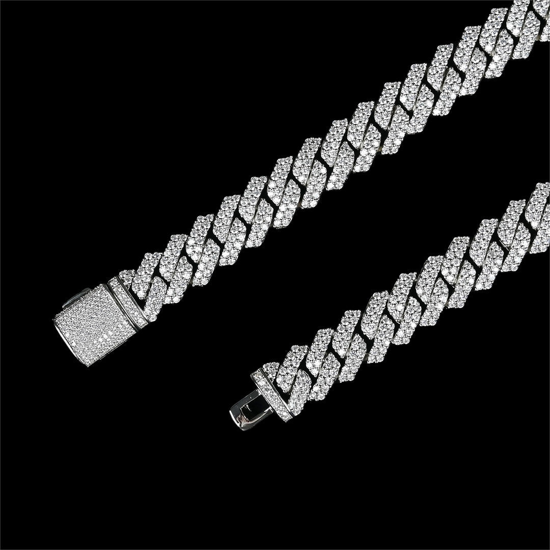 14MM ICED OUT PRONG CUBAN CHAIN & BRACELET