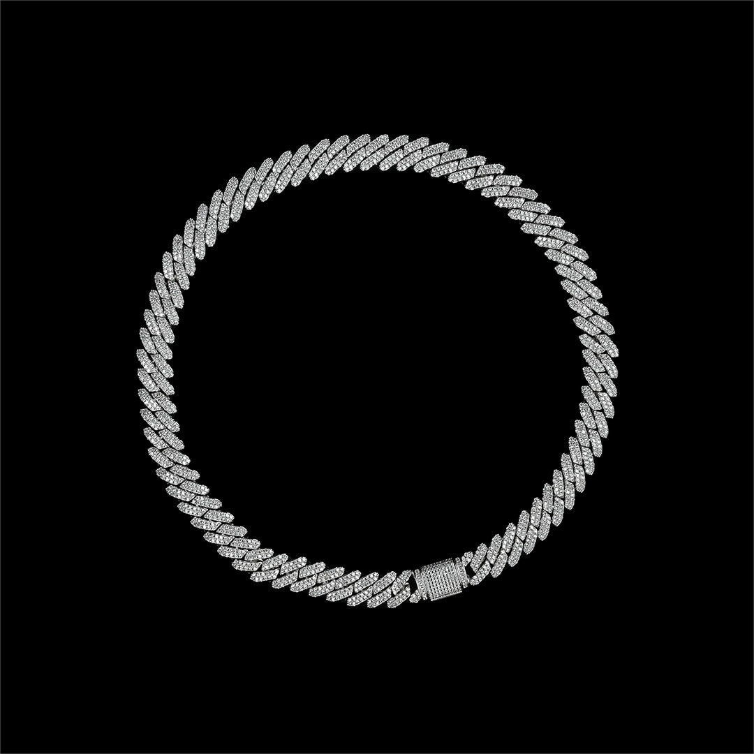 12MM ICED OUT PRONG CUBAN CHAIN & BRACELET