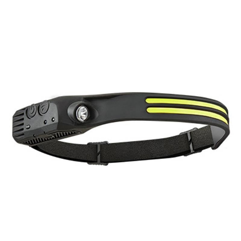 Mini COB LED Headlamp Waved Sensor Rechargeable Flashlight Headlight