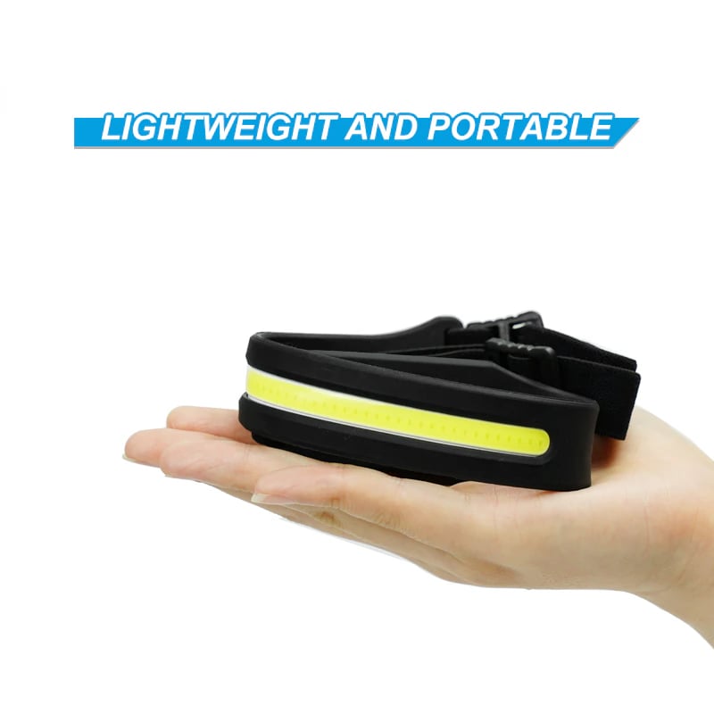 Mini COB LED Headlamp Waved Sensor Rechargeable Flashlight Headlight