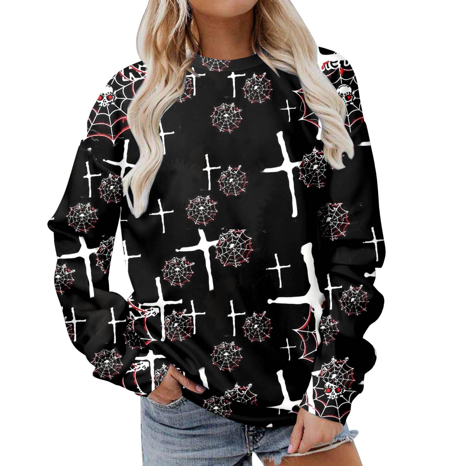 2022 autumn and winter new Paris tide brand letter jacquard pullover outerwear 3D heat transfer round neck sweater