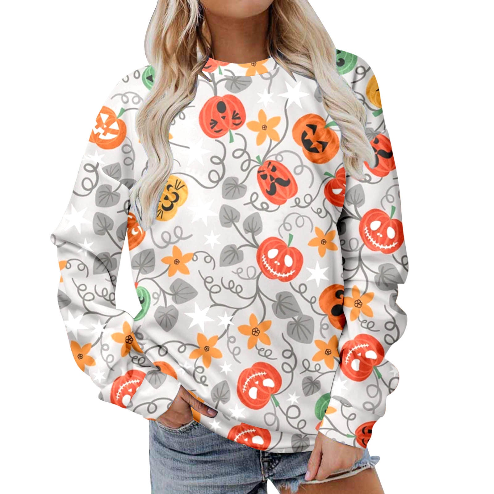 2022 autumn and winter new Paris tide brand letter jacquard pullover outerwear 3D heat transfer round neck sweater