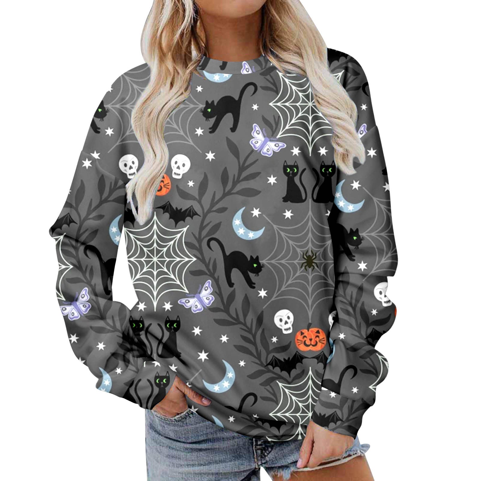 2022 autumn and winter new Paris tide brand letter jacquard pullover outerwear 3D heat transfer round neck sweater